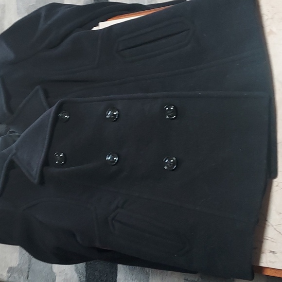 Like NEW- Black Ladies Croft&Barrow Double Breasted Size:M Cold Weather Peacoat - Picture 6 of 8